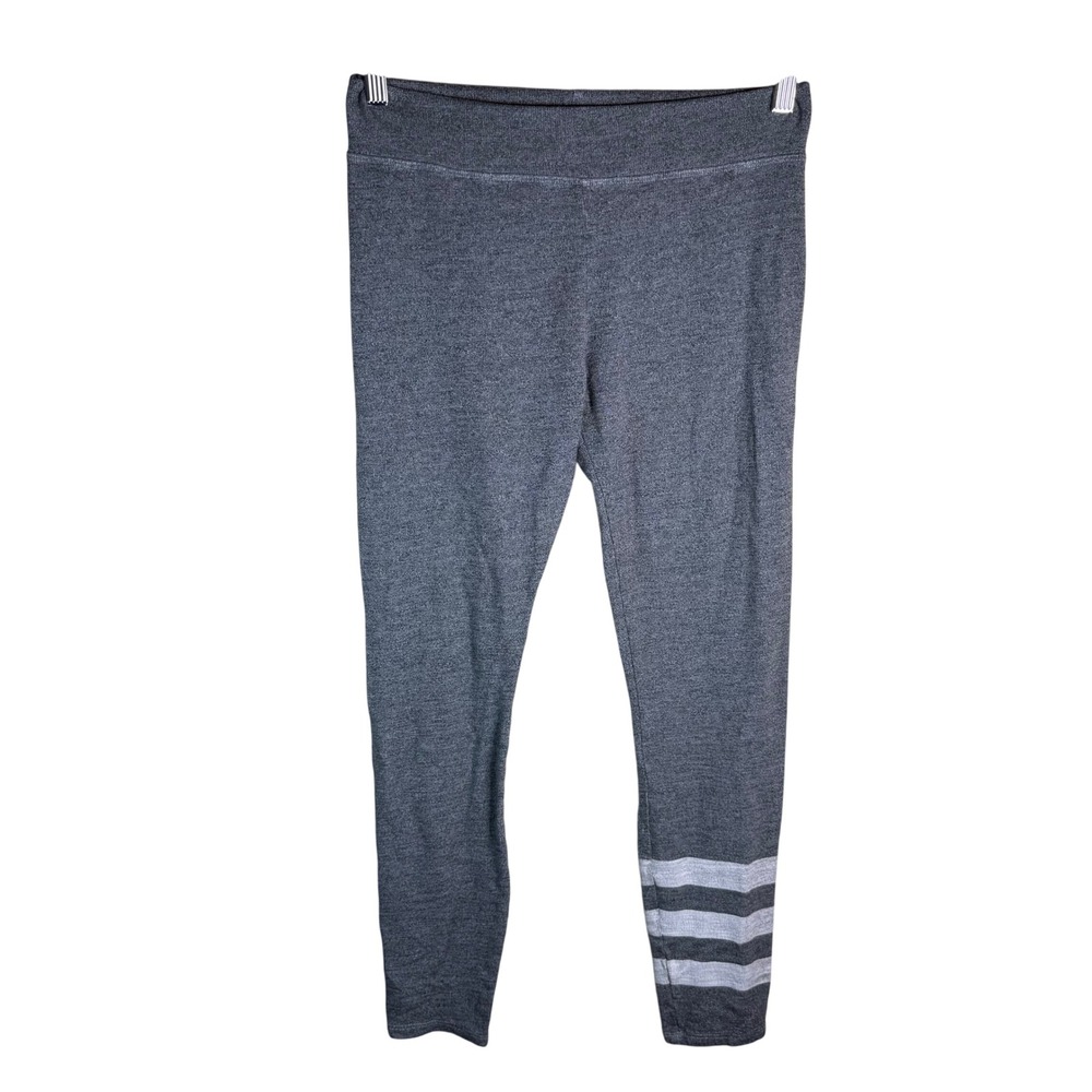 Anthro Sundry Leggings Womens Med Gray Sporty Striped Athletic‎ Loungewear Pants